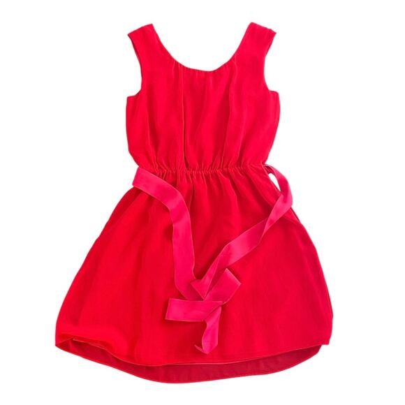 Express Red Sleeveless A-Line Mini Dress, Women's S, Formal Romantic Holiday - Picture 3 of 8